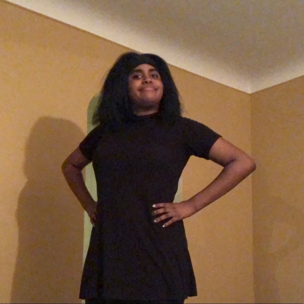 Black T-shirt dress